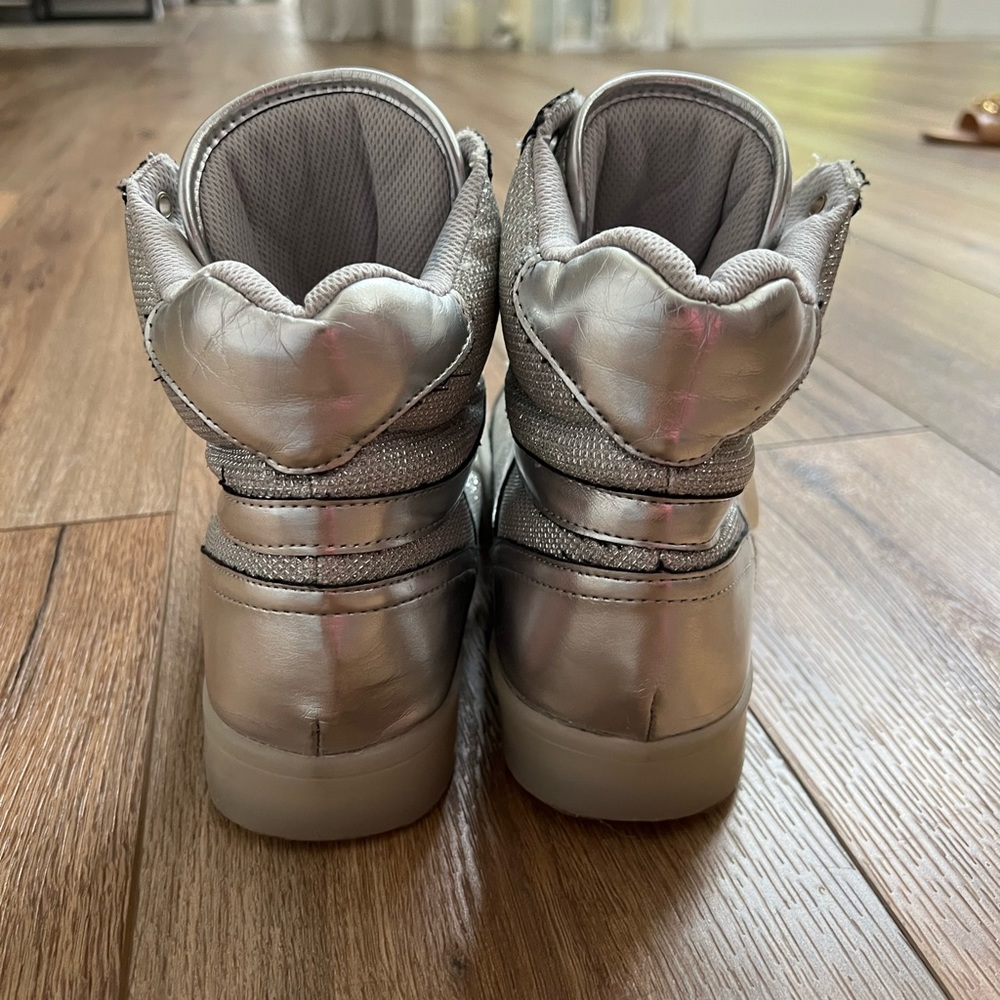 Silver High Top Sneakers